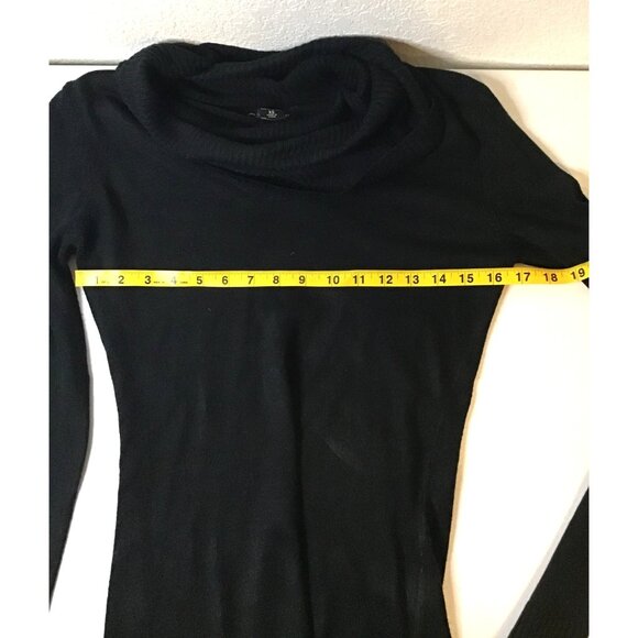 NEW YORK & COMPANY- WOMENS LONG SLEEVE TURTLENECK/ CROWL NECK BLACK SIZE X-SMALL - Picture 4 of 6